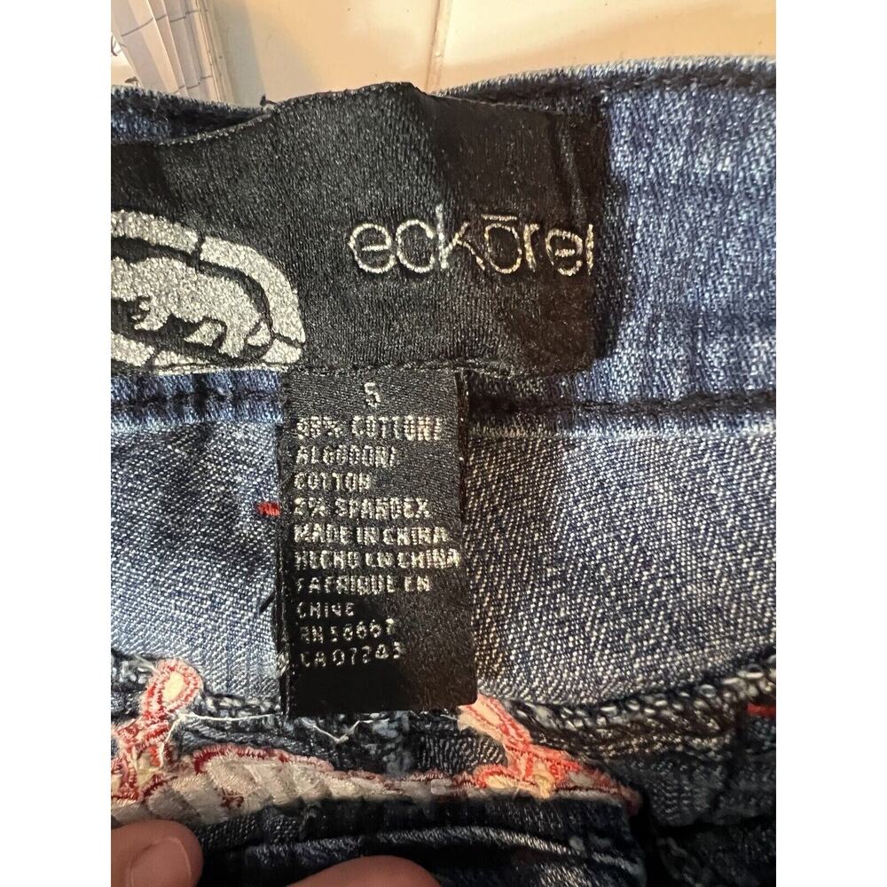 Women’s Ecko Red Denim jeans size 5 Y2K‎ Vintage Logo Patch Straight Leg Jeans - Picture 6 of 6